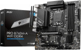 MSI PRO B760M-A WIFI D4 mATX, LGA1700,Intel B760, 4xDDR4 3200MHz,2xPCI-Ex16,1xPCI-Ex1,2xM2,4xSATA 6Gb/s,2.5Gb/s Lan,2xUSB 3.2,4xUSB 2.0 HDMI,DP,Wi-Fi6