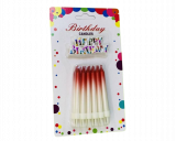 Свечи в торт + надпись "Happy Birthday" (12шт.)