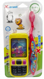 Детская зубная щетка с игрушкой (телефон) X_brush