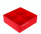 Коробка для 4 конфет алый 13.7 × 9.85 × 3.86 см 
